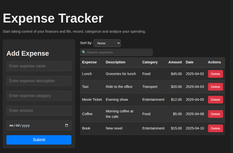 Expense Tracker